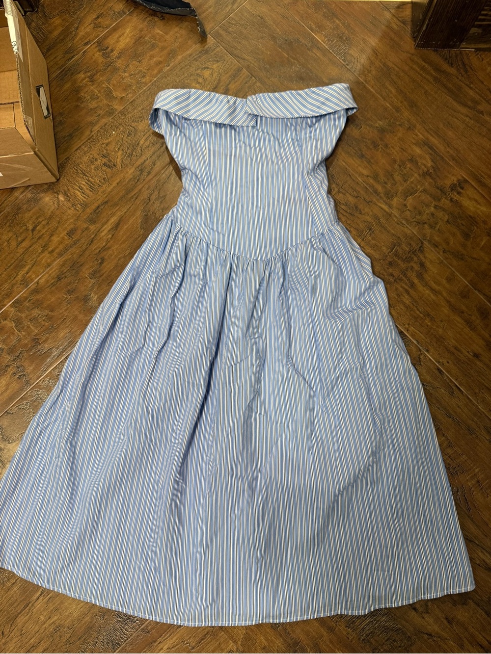 Strapless midi dress